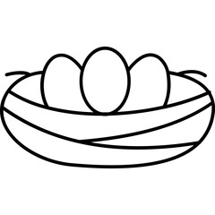 Egg basket Vector Icon fully editable

