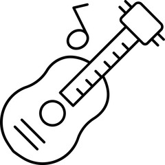 Acoustic guitar Vector Icon fully editable

