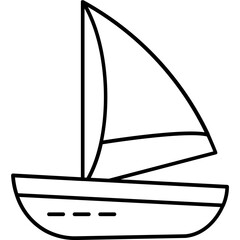 Boat Vector Icon fully editable

