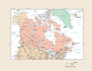Canada Map -  Detailed Illustration