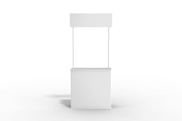 Front View of Promotional Stand Transparent Background