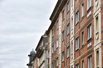 Obraz premium Low angle view of modern building in Leipzig