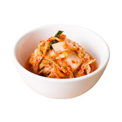 Kimchi cabbage in bowl, Korean food side dish	