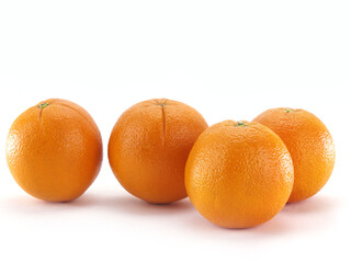 Orange fruits isolated on white