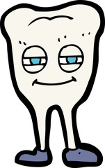cartoon smiling tooth