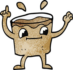 cartoon doodle coffee shot