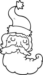 cartoon santa face