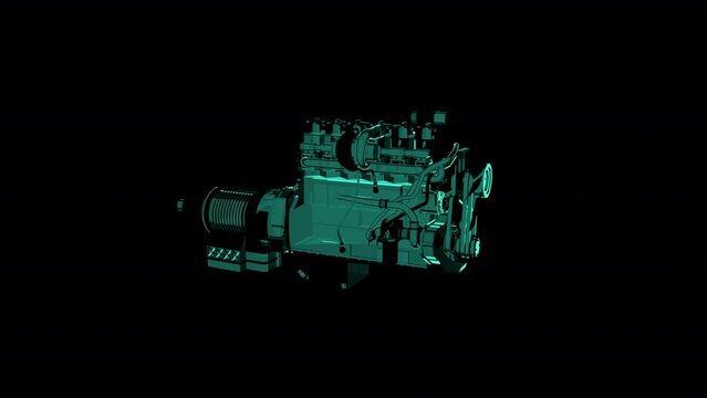 Big Truck Engine Transparent Alpha Video