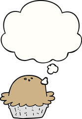 cartoon pie and thought bubble