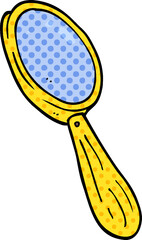 cartoon doodle magnifying glass