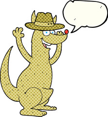 comic book speech bubble cartoon kangaroo