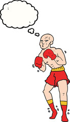 thought bubble cartoon boxer