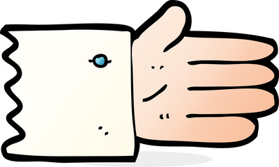 cartoon open hand symbol