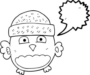 speech bubble cartoon cute owl