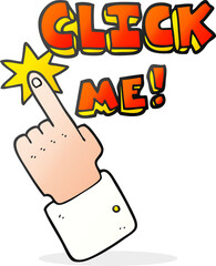 click me cartoon sign