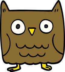 funny cartoon doodle owl