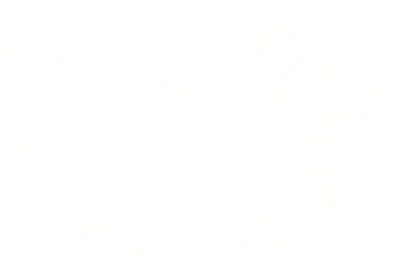 Festive Dragon Chalk Drawing