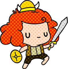 cartoon kawaii cute viking child