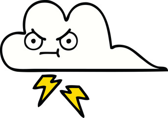 cute cartoon thunder cloud