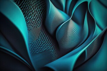 Tejidos artesanales de telas lujosas, terciopelo azul, tela moda y dise&ntilde;os de lujo, creado con IA generativa