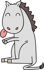 quirky hand drawn cartoon horse