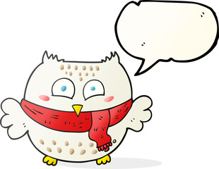 speech bubble cartoon owl