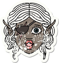 elf rogue character face illustration