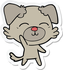 Obraz premium sticker of a cartoon dog