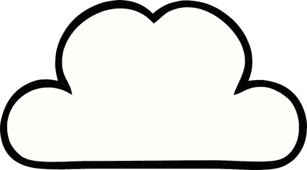 comic book style cartoon white cloud