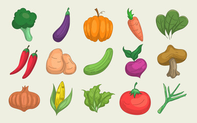 Hand Drawn Vegetables Collection
