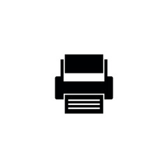 Printer icon. Simple style printing company poster background symbol. Printer brand logo design element. Printer t-shirt printing. vector for sticker.