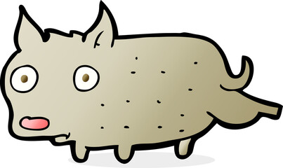 cartoon little dog cocking leg