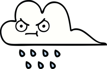 cute cartoon rain cloud