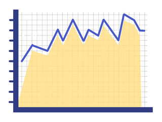 business graph paper, graph design, workflow, statistic chart, line graph for statistics concept