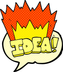 comic book speech bubble cartoon idea symbol