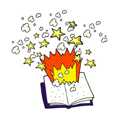 cartoon magic spellbook