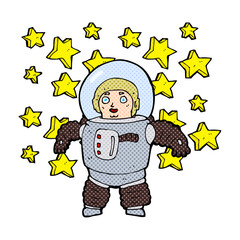 cartoon astronaut