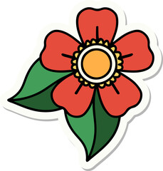 tattoo style sticker of a flower