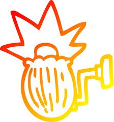 warm gradient line drawing cartoon house light