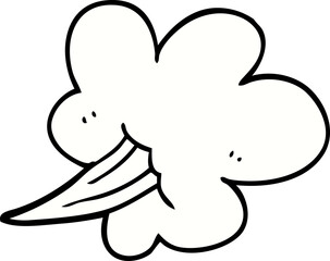 Obraz premium cartoon doodle gust of air