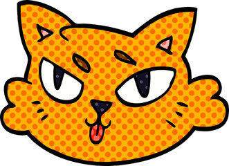 cartoon doodle of a cats face