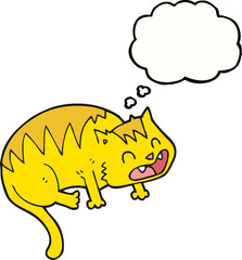 thought bubble cartoon cat