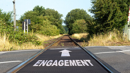 Obraz premium Street Sign to Engagement