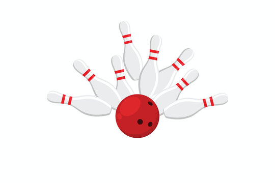 Bowling strike icon. bowling strike icon vector illustration on white background