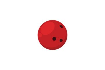 Red bowling ball vector illustration Isolated on white background