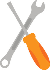 Wrench and screwdriver repair icon