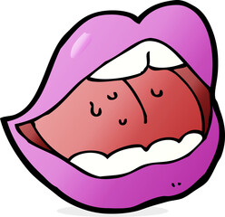 cartoon pink mouth