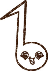 Music Note Charcoal Drawing