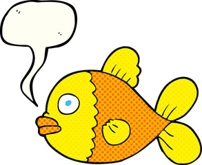 comic book speech bubble cartoon fish