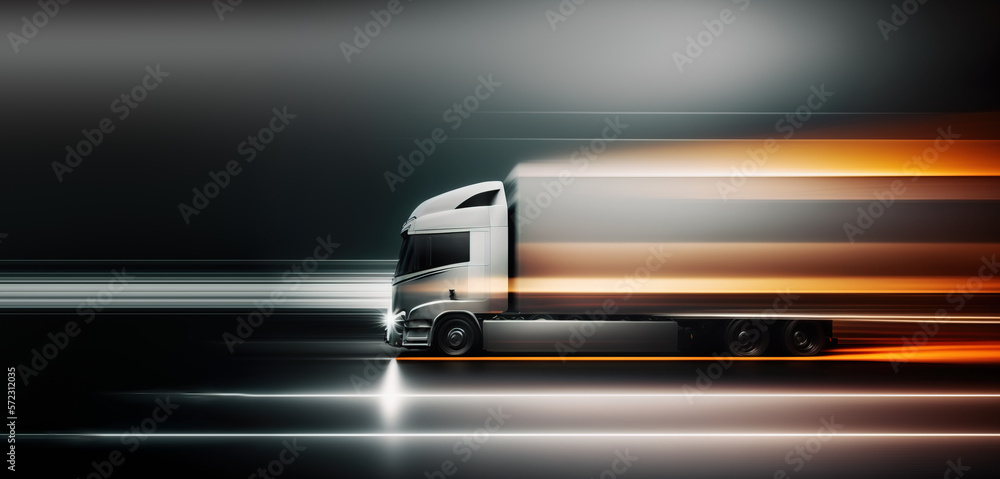 Canvas Prints delivery truck concept, generative ai illustration